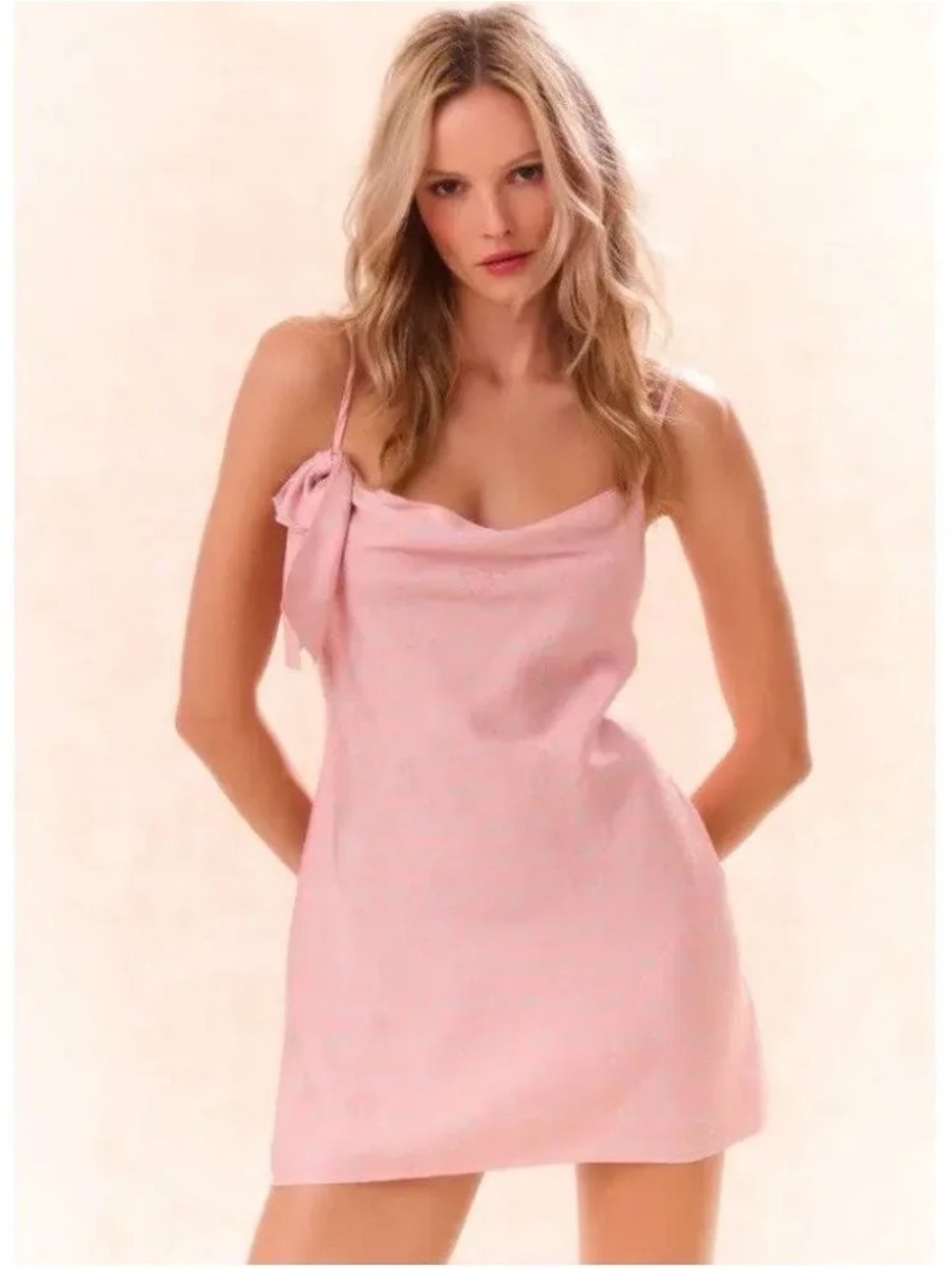 LoveShackFancy Cambrette Dress in Dusty Rose Mini Slip Dress